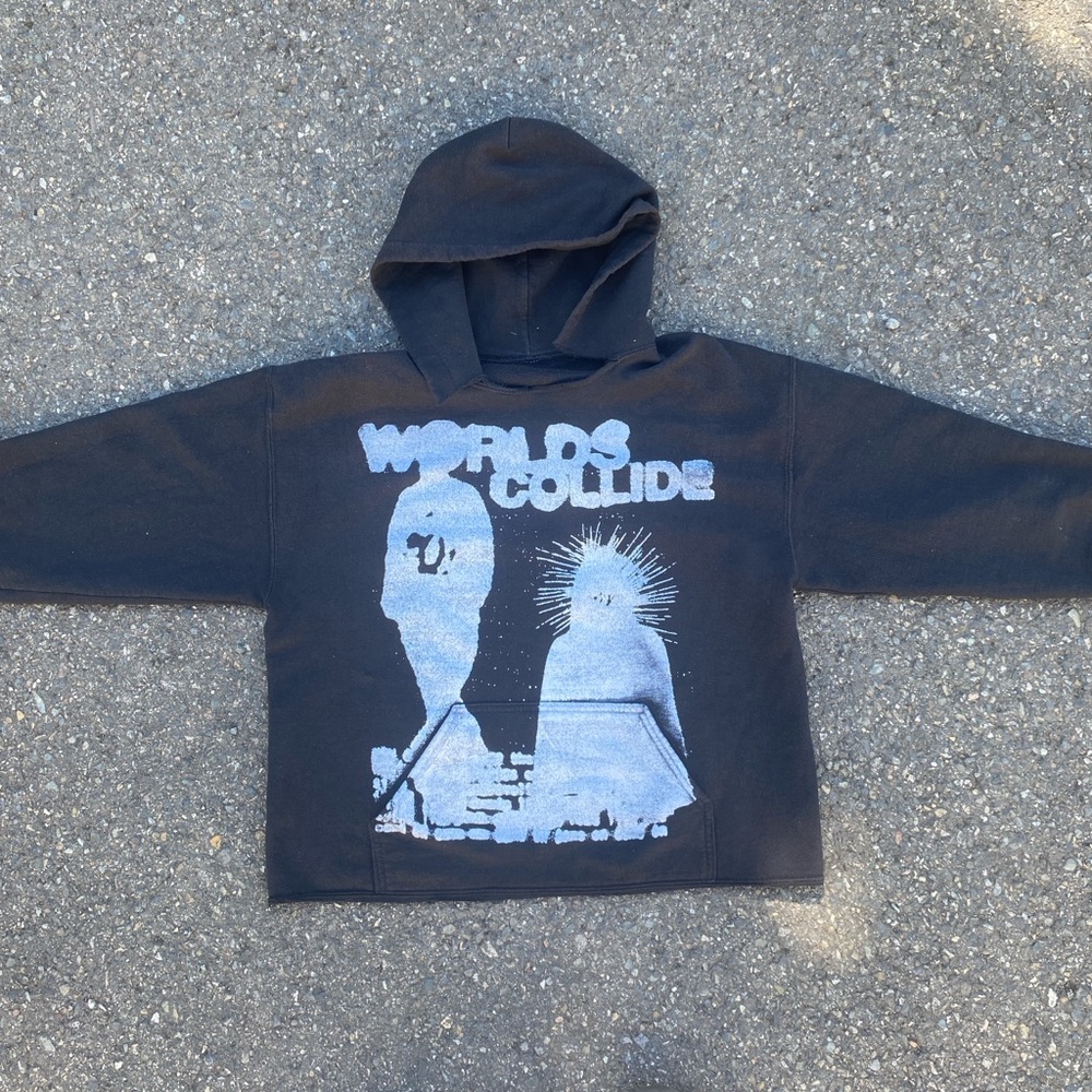 Black Graphic Pullover Sweatshirt Hoodie